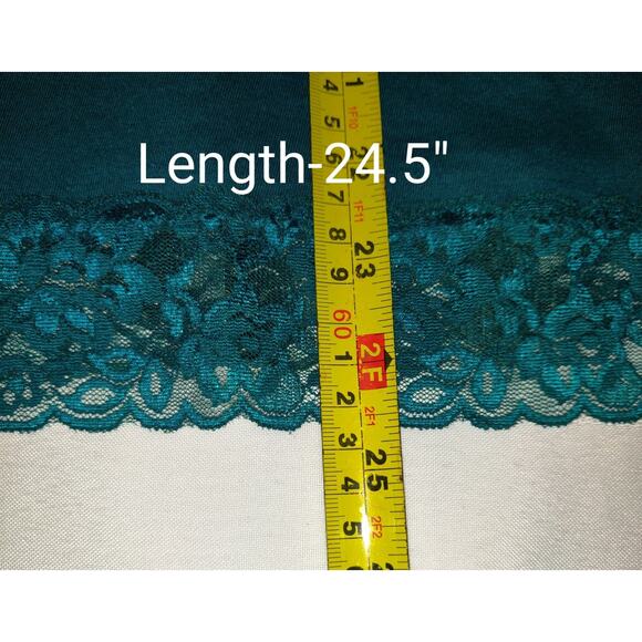 Elle Teal Tank Top Womens L NWT Lace Must Have Cami Pima Cotton Luxe Teal - Picture 10 of 12